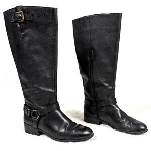 Lauren Ralph Lauren McLeod Riding Boots Black Leather Womens 8 Excellent
